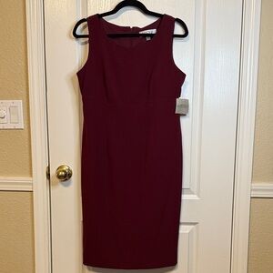 Kasper Burgundy Midi Dress